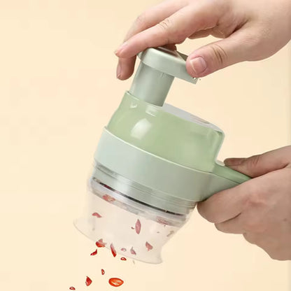 4 in 1 Handheld Electric Vegetable Chopper Cutter Set