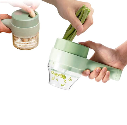 4 in 1 Handheld Electric Vegetable Chopper Cutter Set