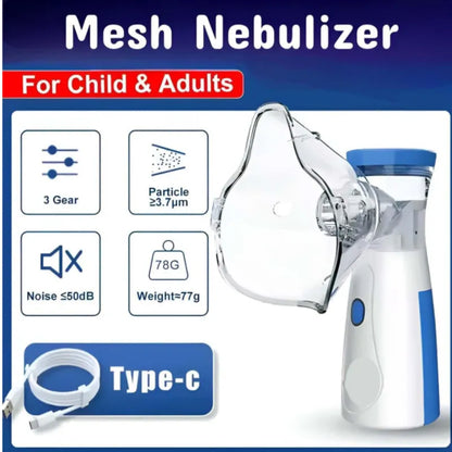 Portable Mesh Nebulizer, Silent and Compact Nebulizer