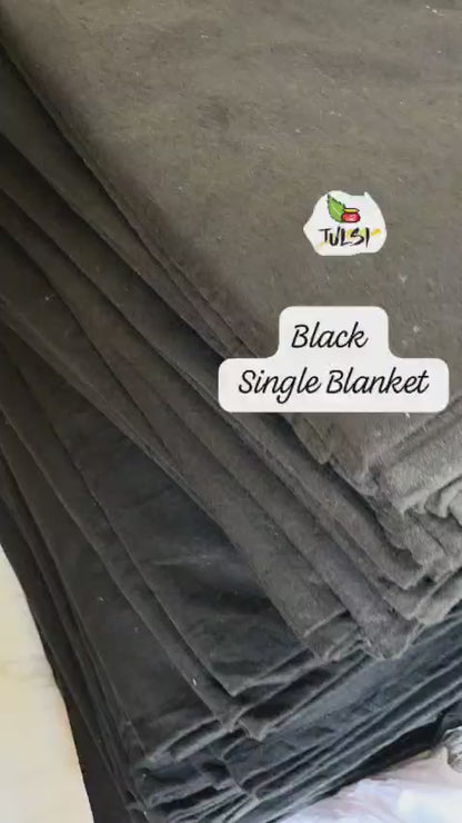 Winter Single Bed Black Full Size Donation Blanket TC-300